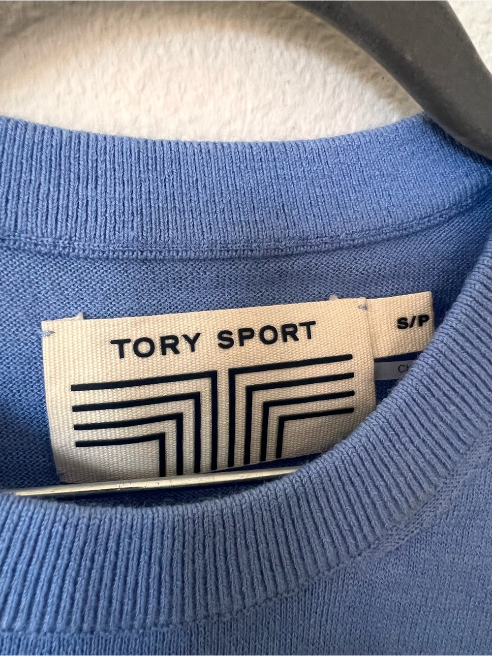 Tory Sport Light Blue Crewneck Birdie Golf Sweater with Red Bird Motif S NWOT - Picture 3 of 6